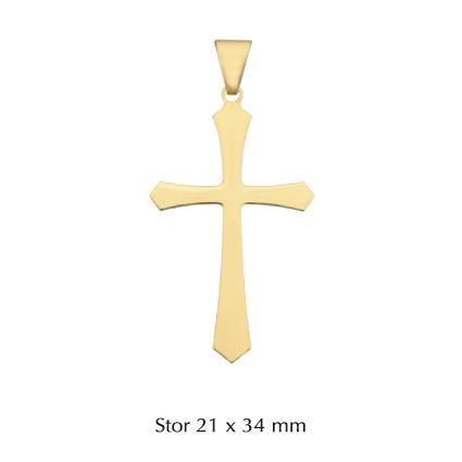 Kreuzanhänger in 8-14 kt. Gold. 21 x 34 mm. Groß
