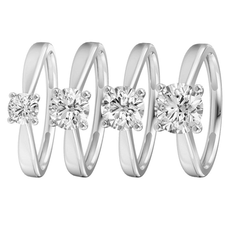 LUXURY Ring i 14 kt hvidguld med lab-grown diamant 0,25-1,0 ct
