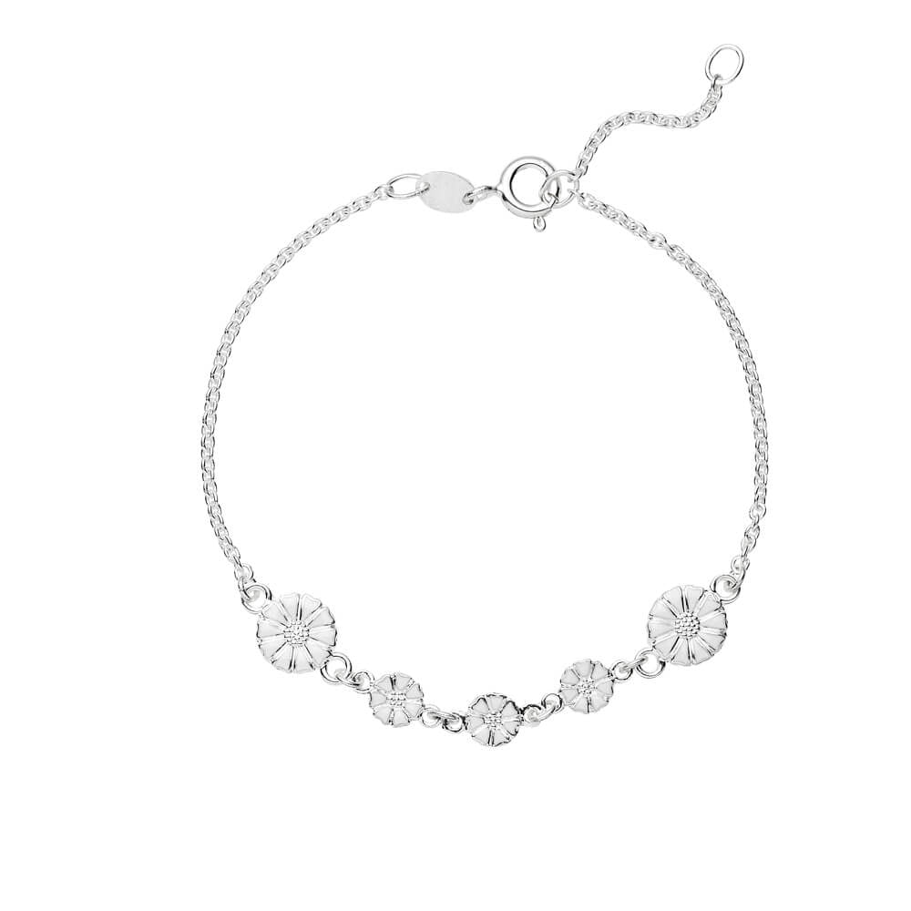 Lund Copenhagen - Marguerit armbånd i sølv m. 5 blomster*