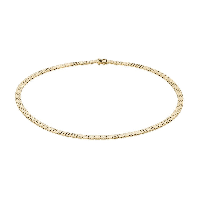 Backstein Halskette in 14 kt Gold