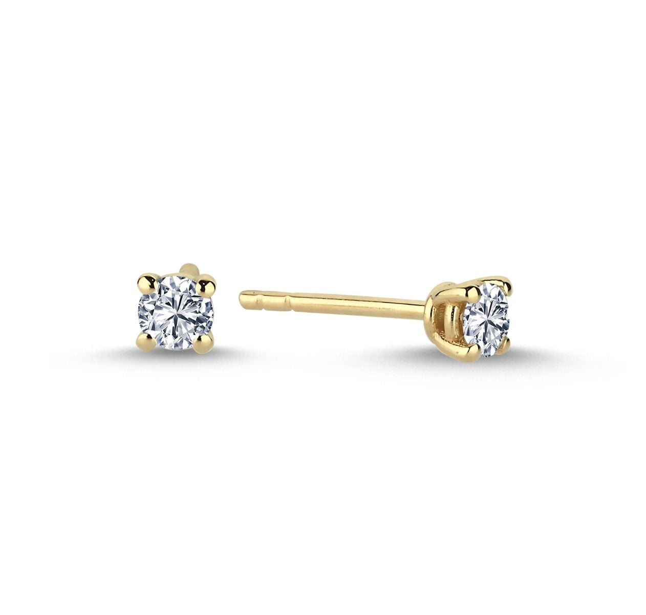 The One Diamant Ohrringe in 14 kt. Gold mit insgesamt 0,26 - 0,76 Karat