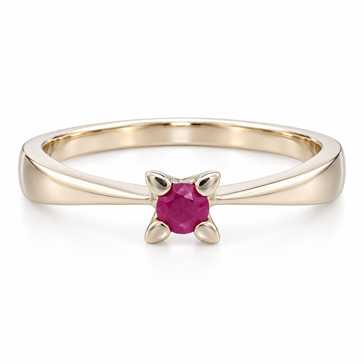 Siersbøl - 14 kt. Goldring mit Rubin
