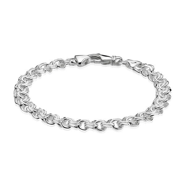 Bismark-Armband aus Silber 10 mm 17 cm