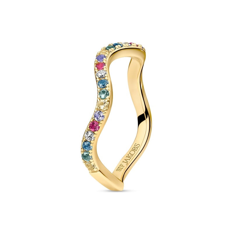 Sif Jakobs Ellera Waves ring forgyldt SJ-R3869-XCZ-YG 2