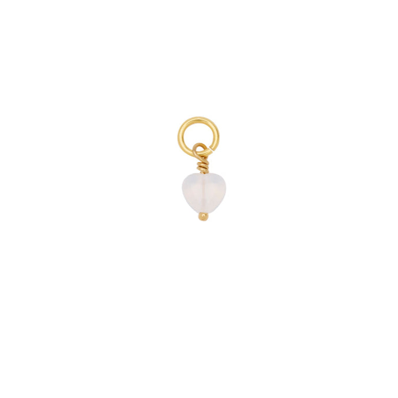 French Mini Heart Pendant i Opal, Pico Copenhagen
