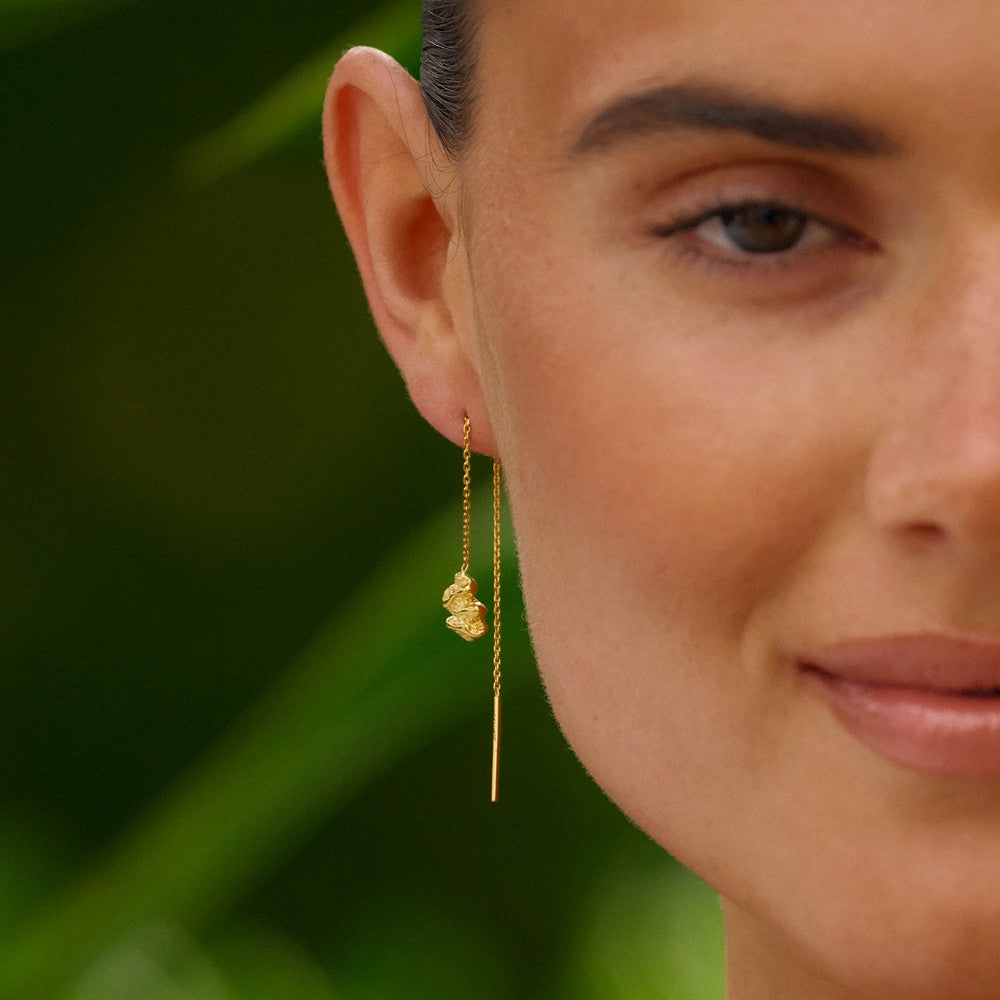 Camille Brinch Small Sway Zebra Earlines i forgyldt sølv