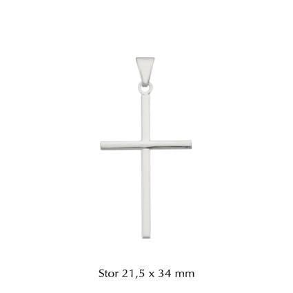 Smukt stolpe kors vedhæng - Large