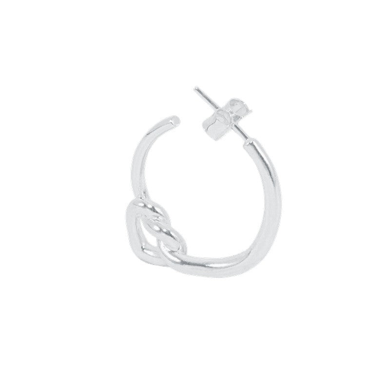 Jane Kønig - Tied hoop i sølv