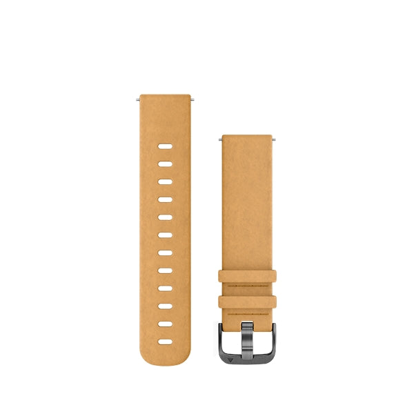 Garmin urremme - Quick release 20mm. Tan ruskind
