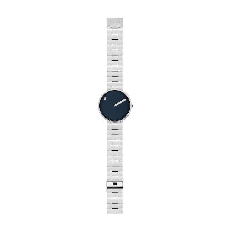 Picto - Navy Blue skive med steel bracelet i stål - 40 mm 3