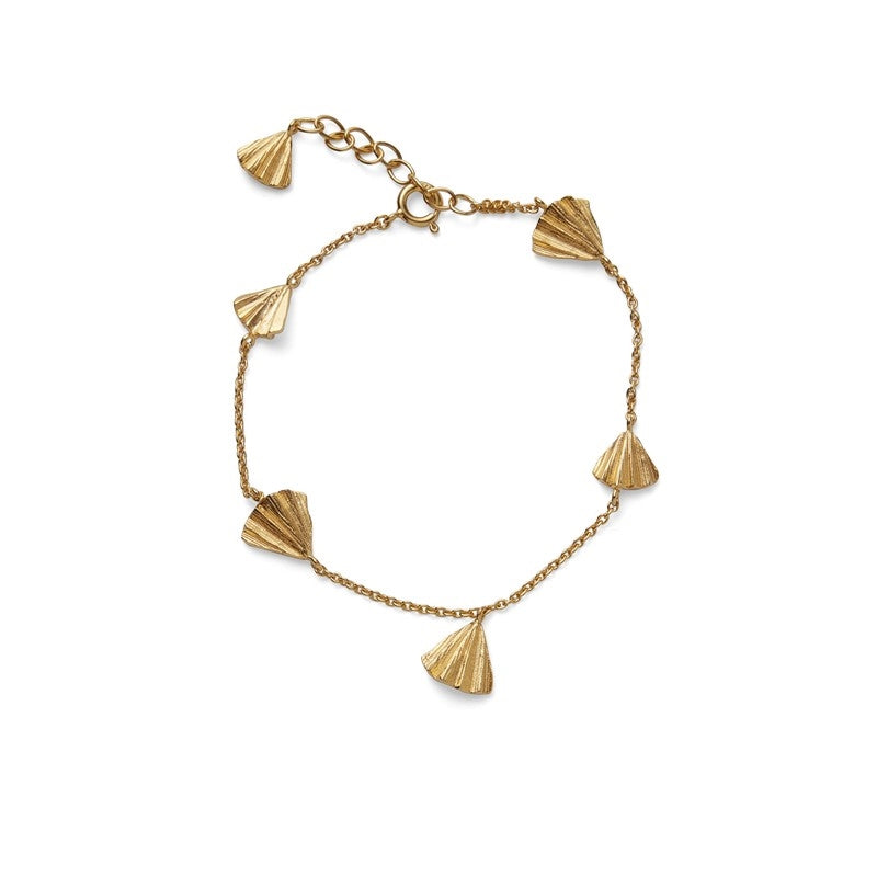 1 Autumn Leaf armbånd i forgyldt sølv af Pernille Corydon b-497-gp