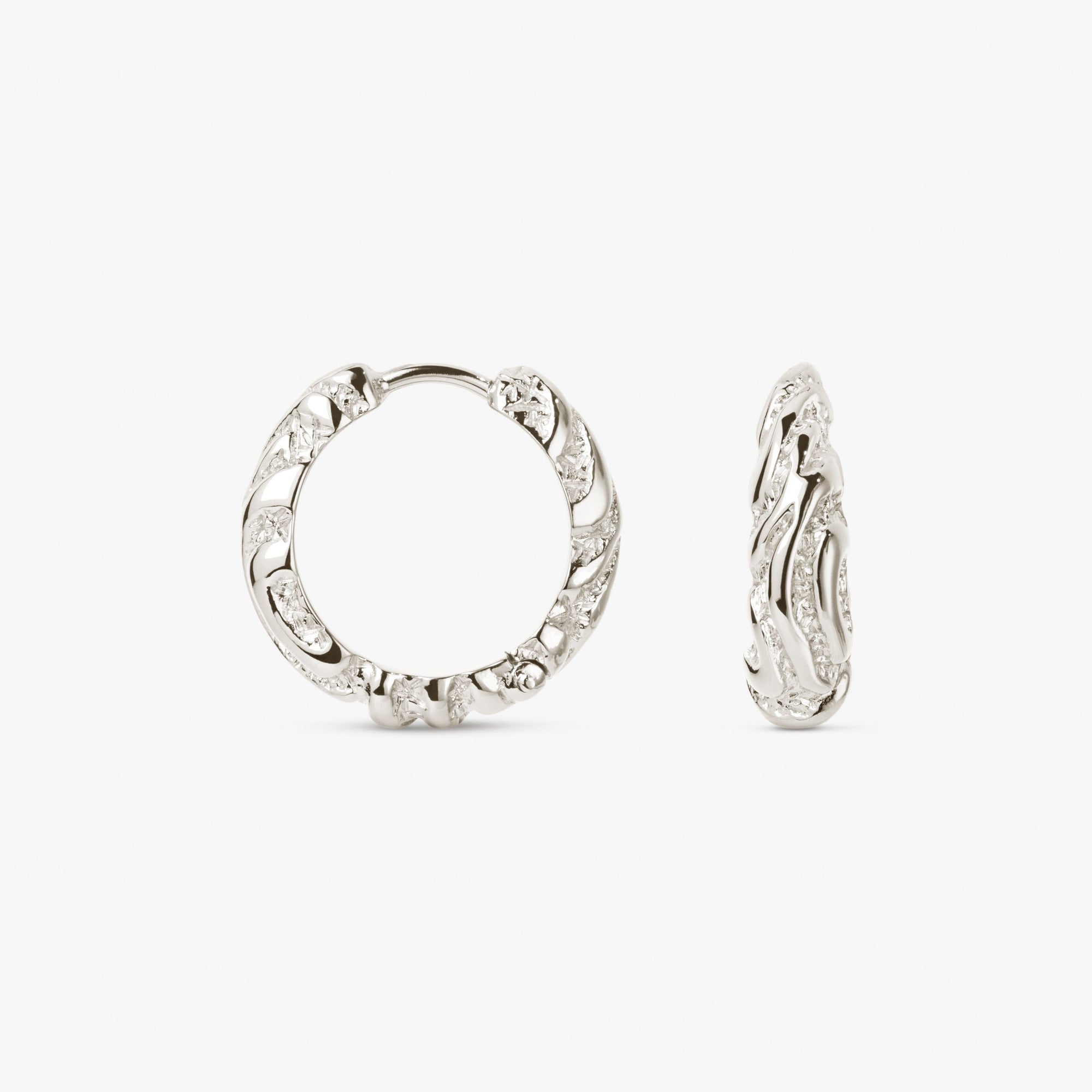 Medium Zebra Hoops i sølv, Camille Brinch