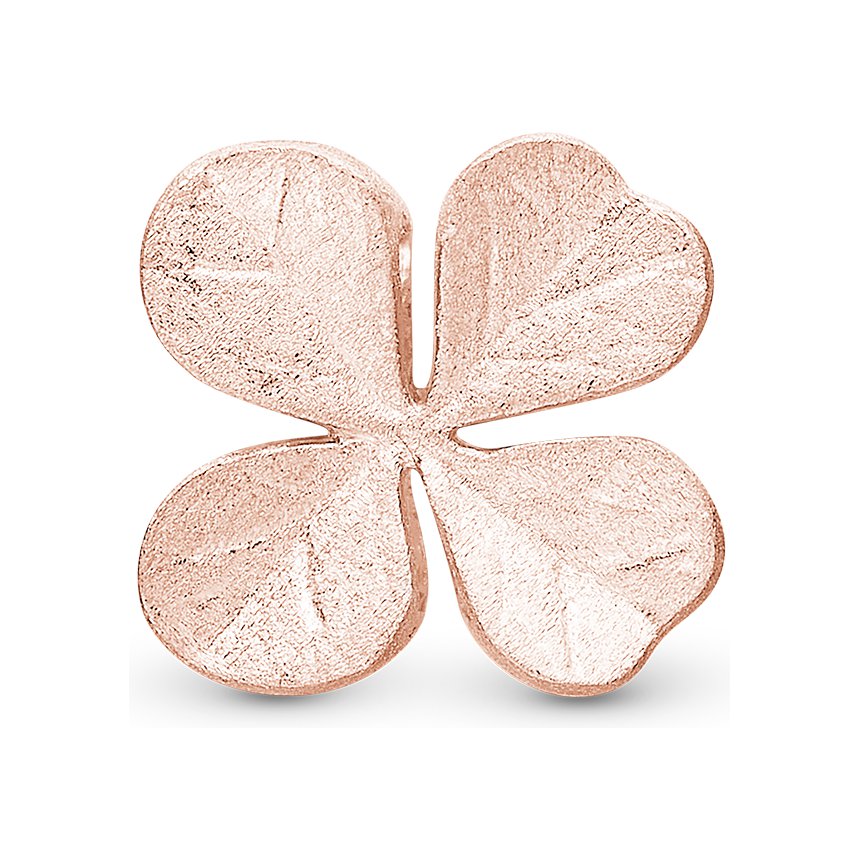Christina Four Leaf Clover Charm aus rosévergoldetem Silber für Lederarmband