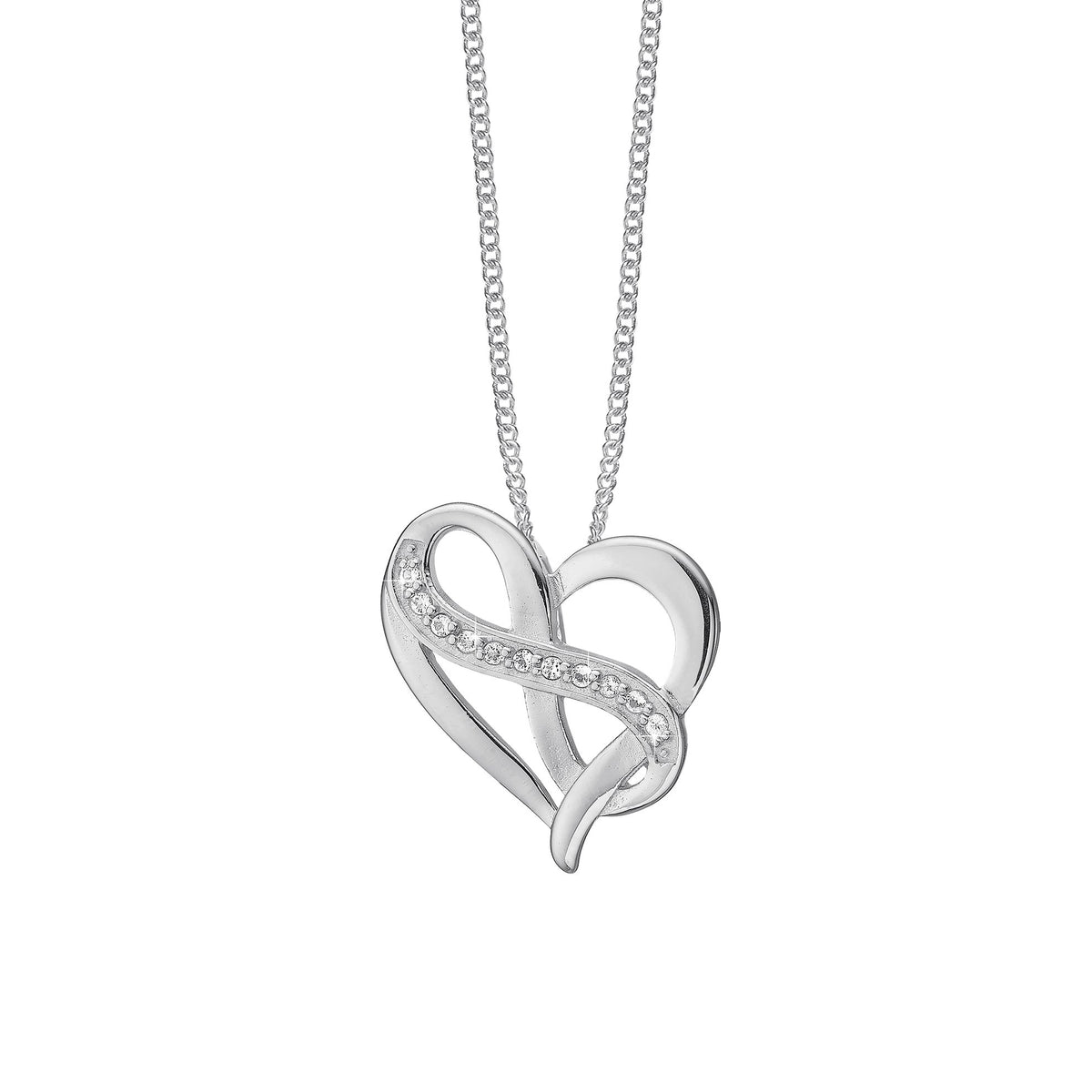 Christina Heart with Eternity Anhänger aus Silber mit Topas