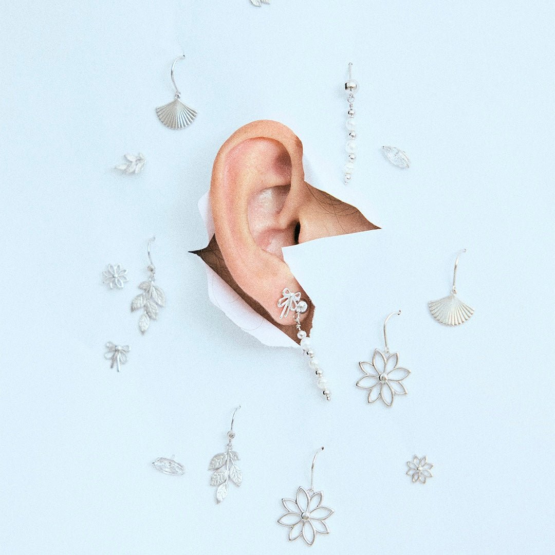 Stimmungsbild mit Christina Leaf Beauty Ohrringe aus Silber 10 mm