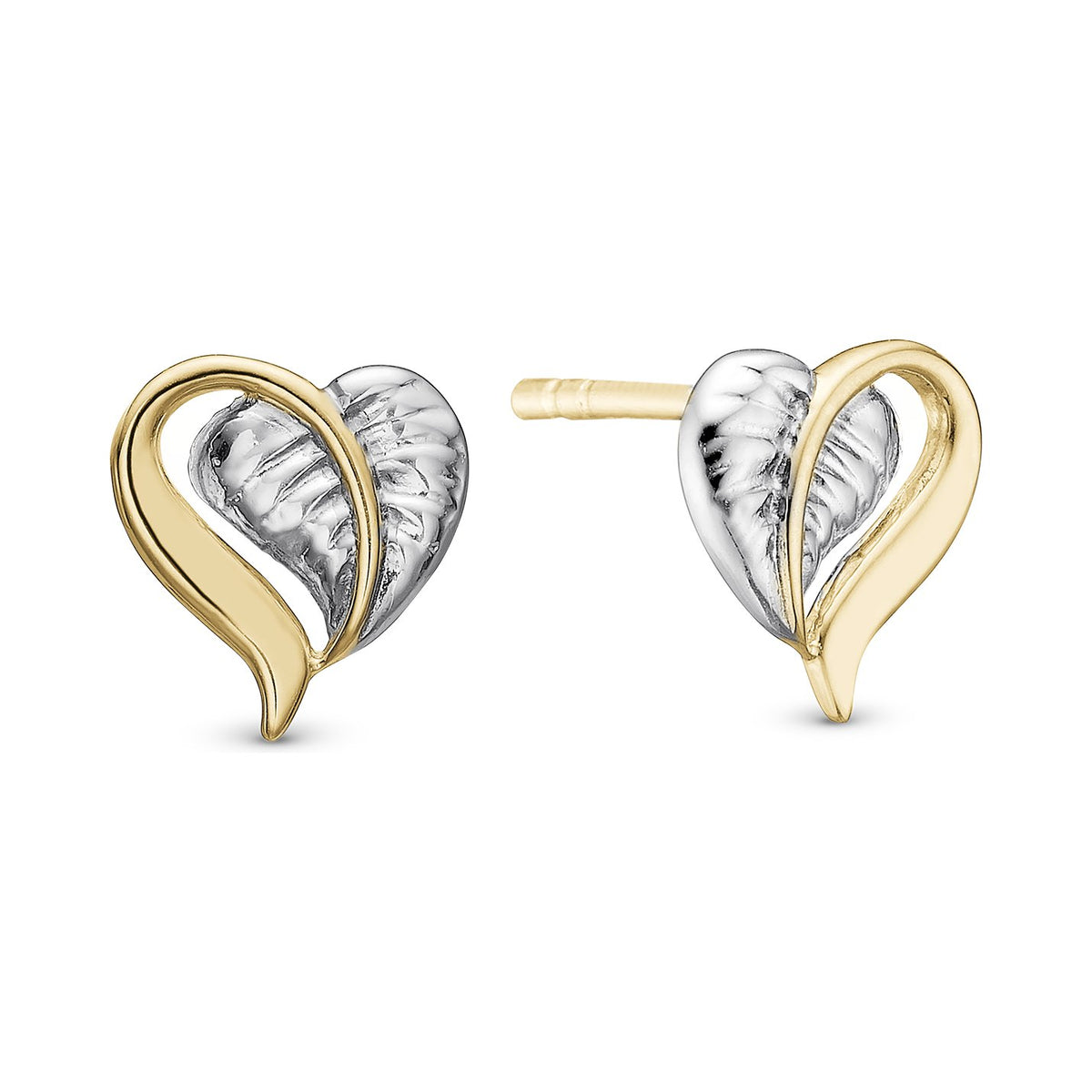 Christina Leaf of Love Ohrringe aus vergoldetem Silber