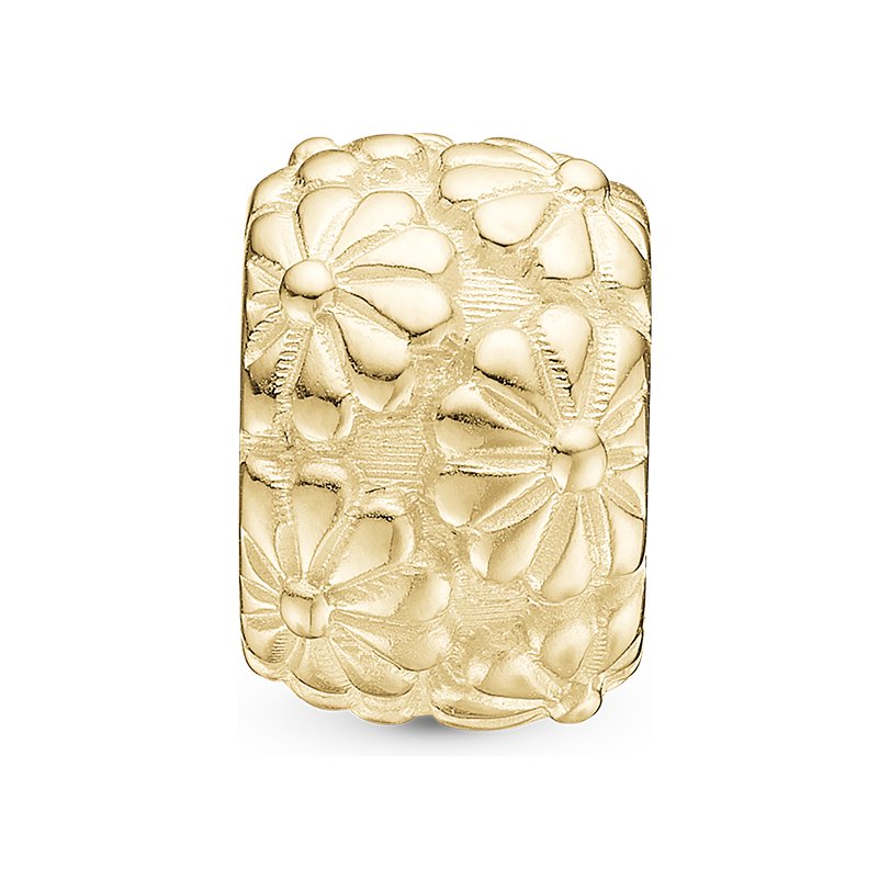 Christina Marguerits with Love Charm aus vergoldetem Silber für Lederarmband