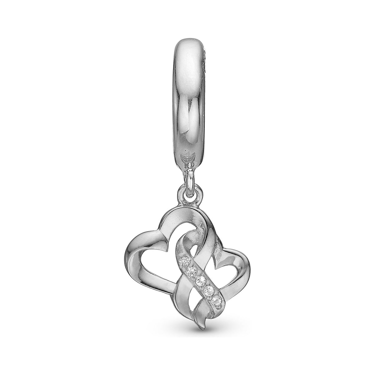 Christina Mother Child True Love Charm aus Silber mit Zirkonia für Lederarmband