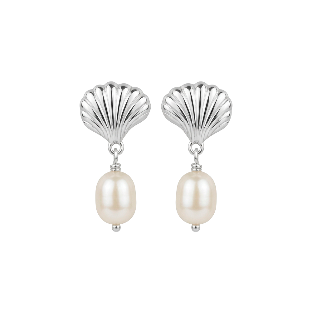 Elegante Christina Ocean Treasure Pearl Ohrringe aus Silber mit edler Süßwasserperle