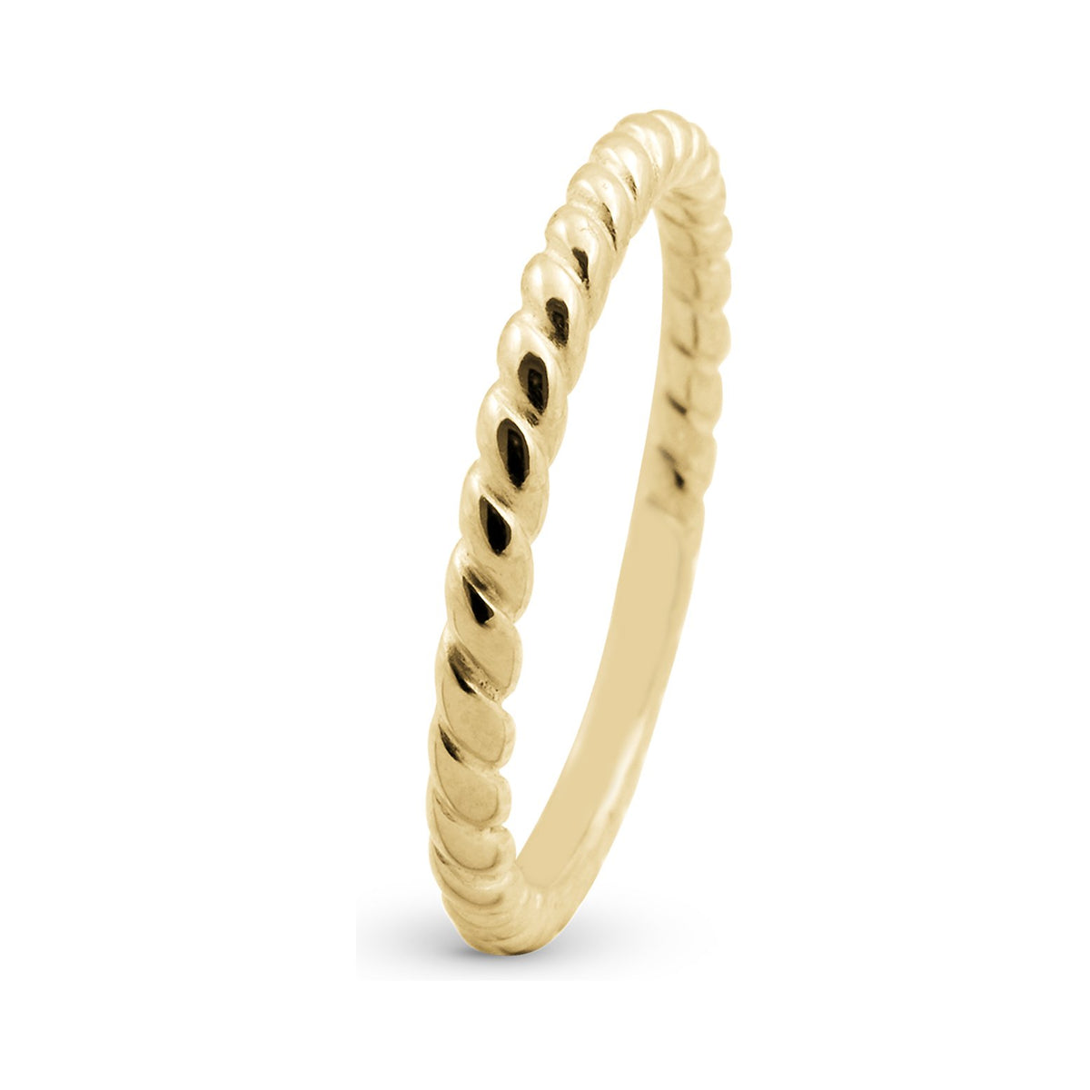 Christina Rope Ring aus vergoldetem Silber