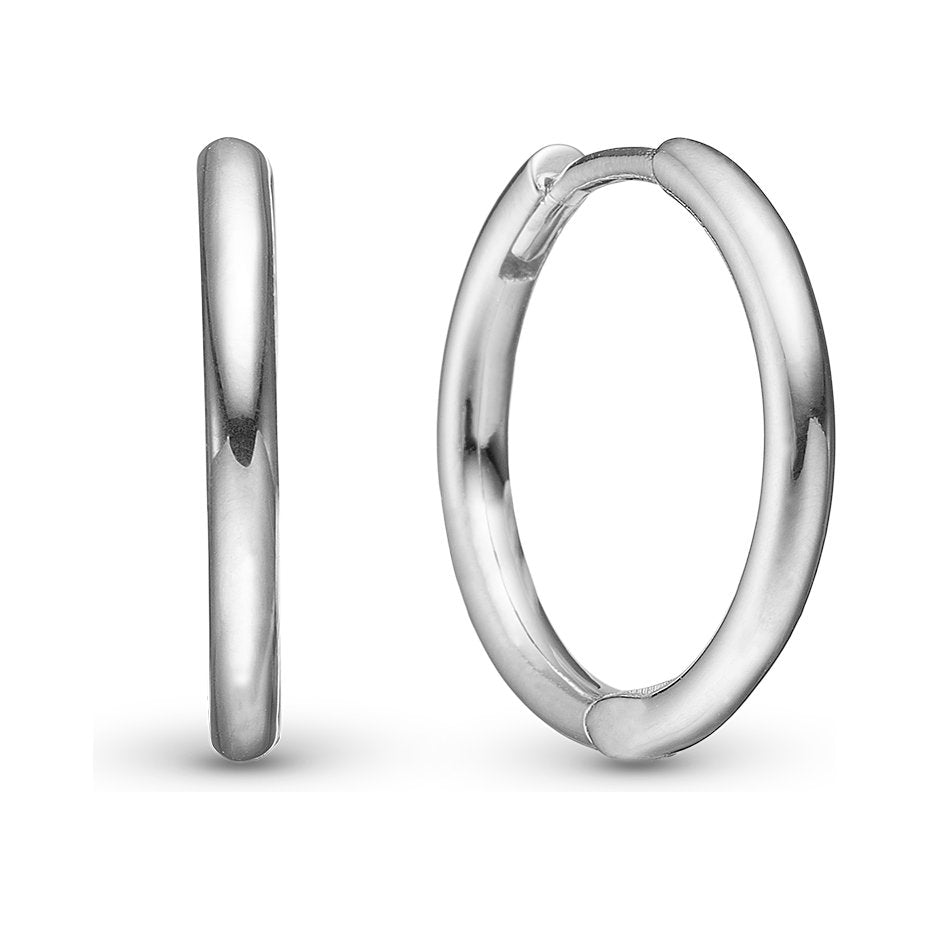 Christina Shiny Hoops Ohrringe aus Silber 13 mm