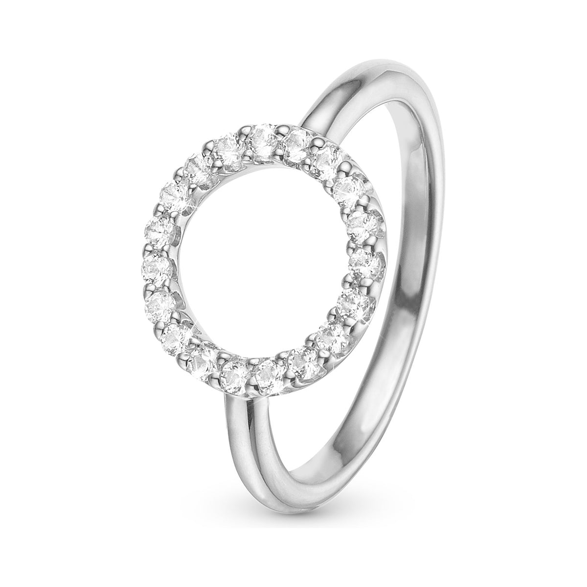 Christina Sparkly Circle Ring aus Silber mit Zirkonia