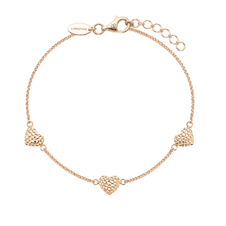 Elegantes Christina „Special Heart“-Armband aus gehämmertem, vergoldetem Silber