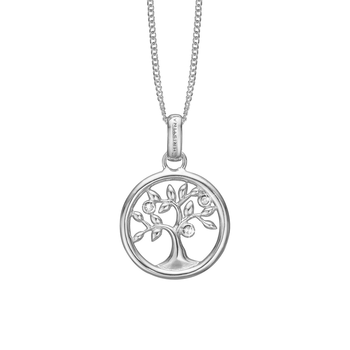 Christina Tree of Life Anhänger aus Silber mit Topas