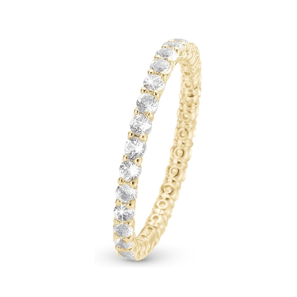 Christina Unforgettable Love Ring aus vergoldetem Silber mit Topas
