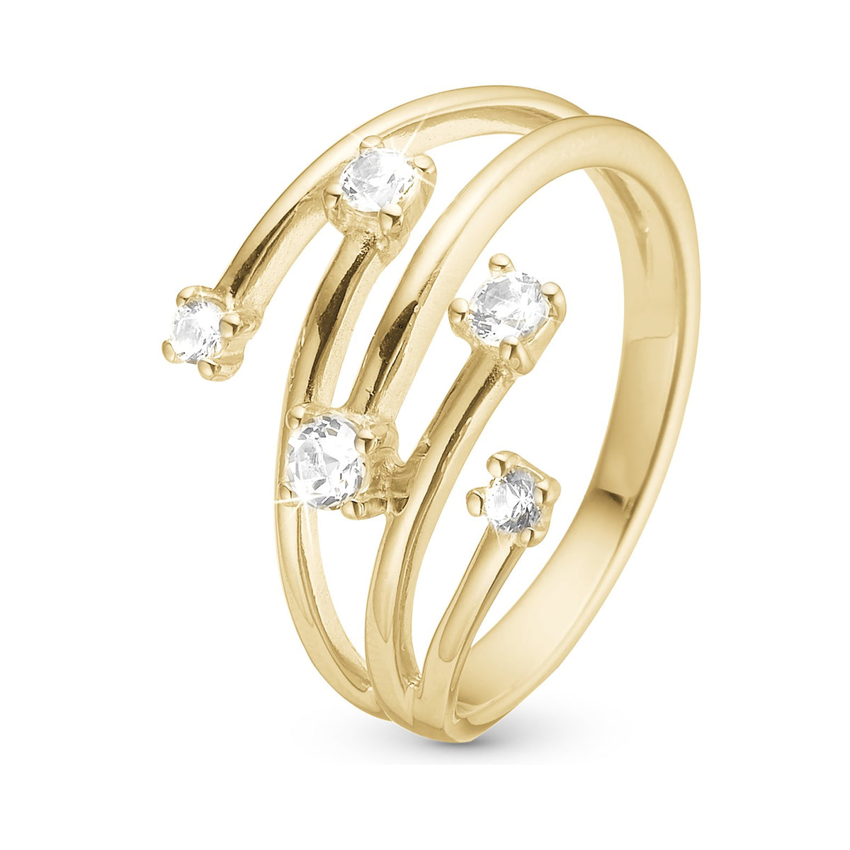Christina Your Choice Ring aus vergoldetem Silber mit Topas