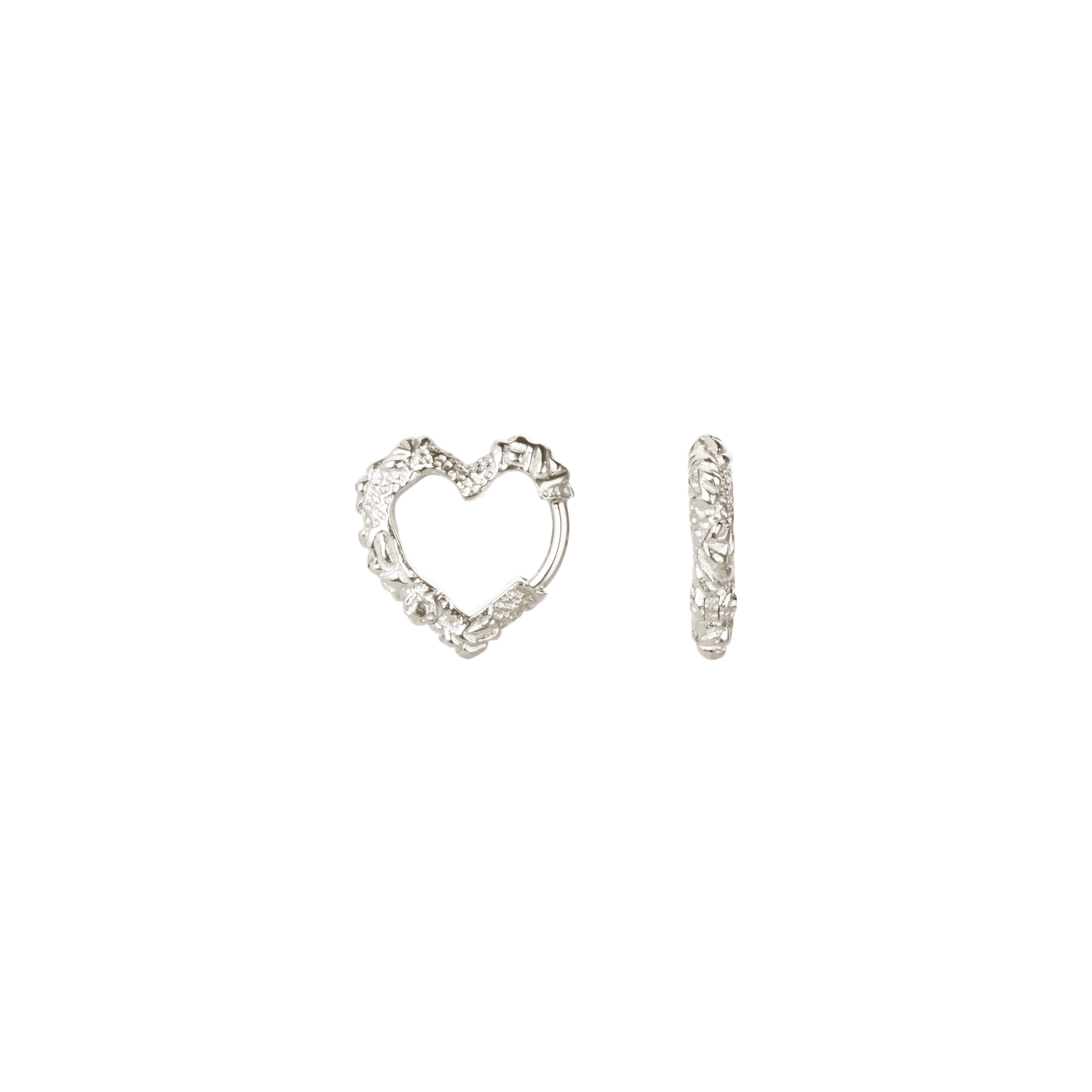 Camille Brinch Mini Heart Crush Creolen aus Silber