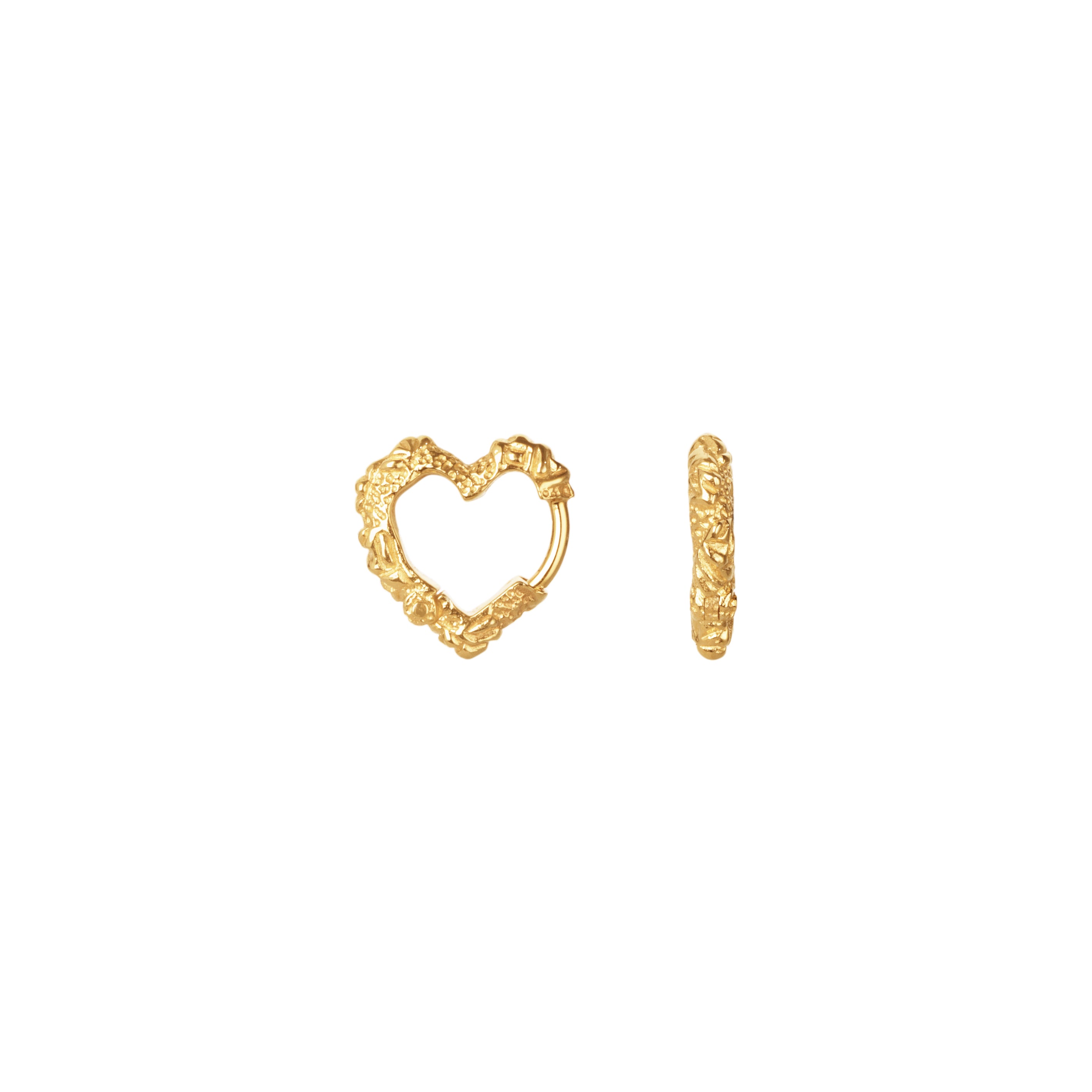 Camille Brinch Mini Heart Crush Hoops vergoldet