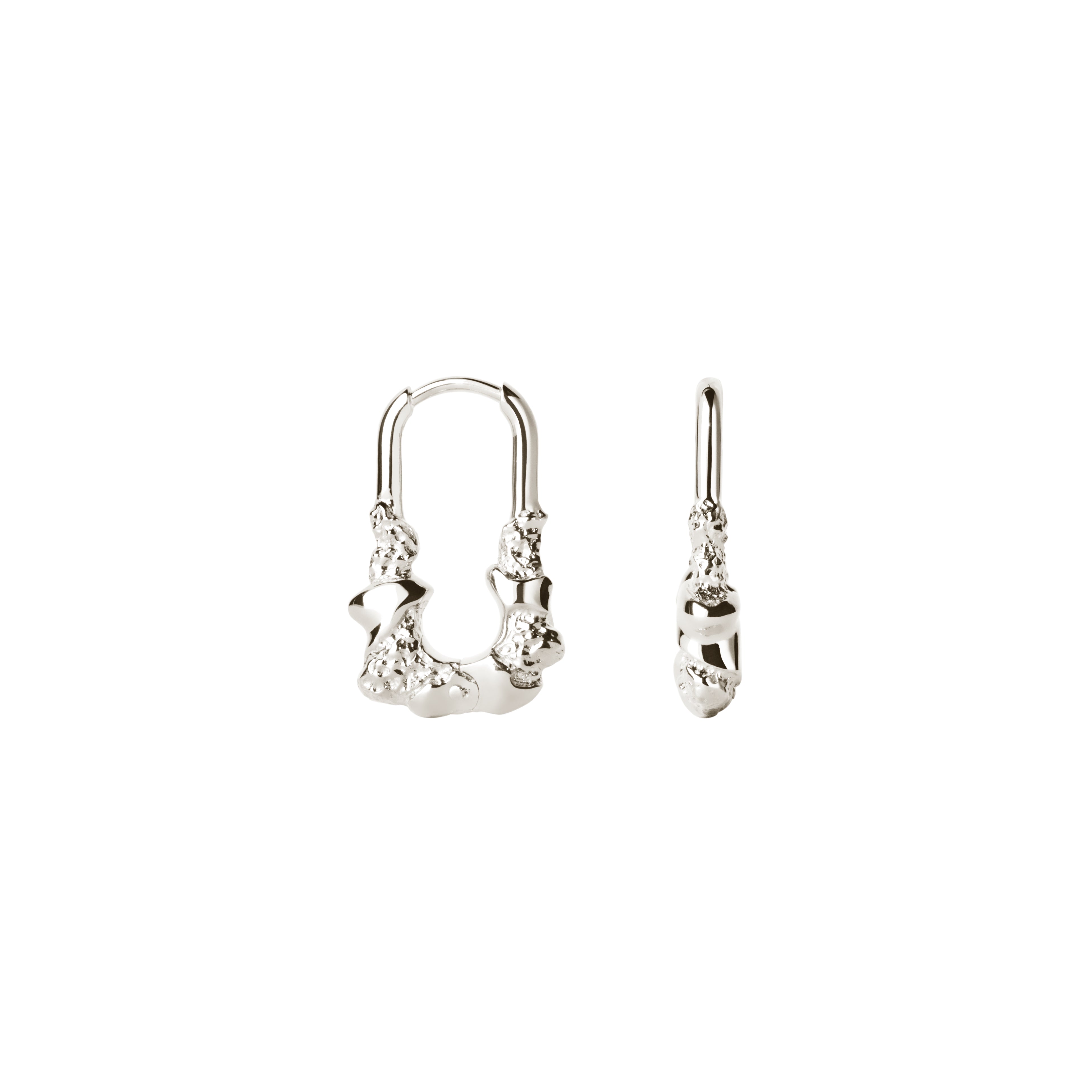 Camille Brinch Lumina Contrast Ohrringe aus Silber