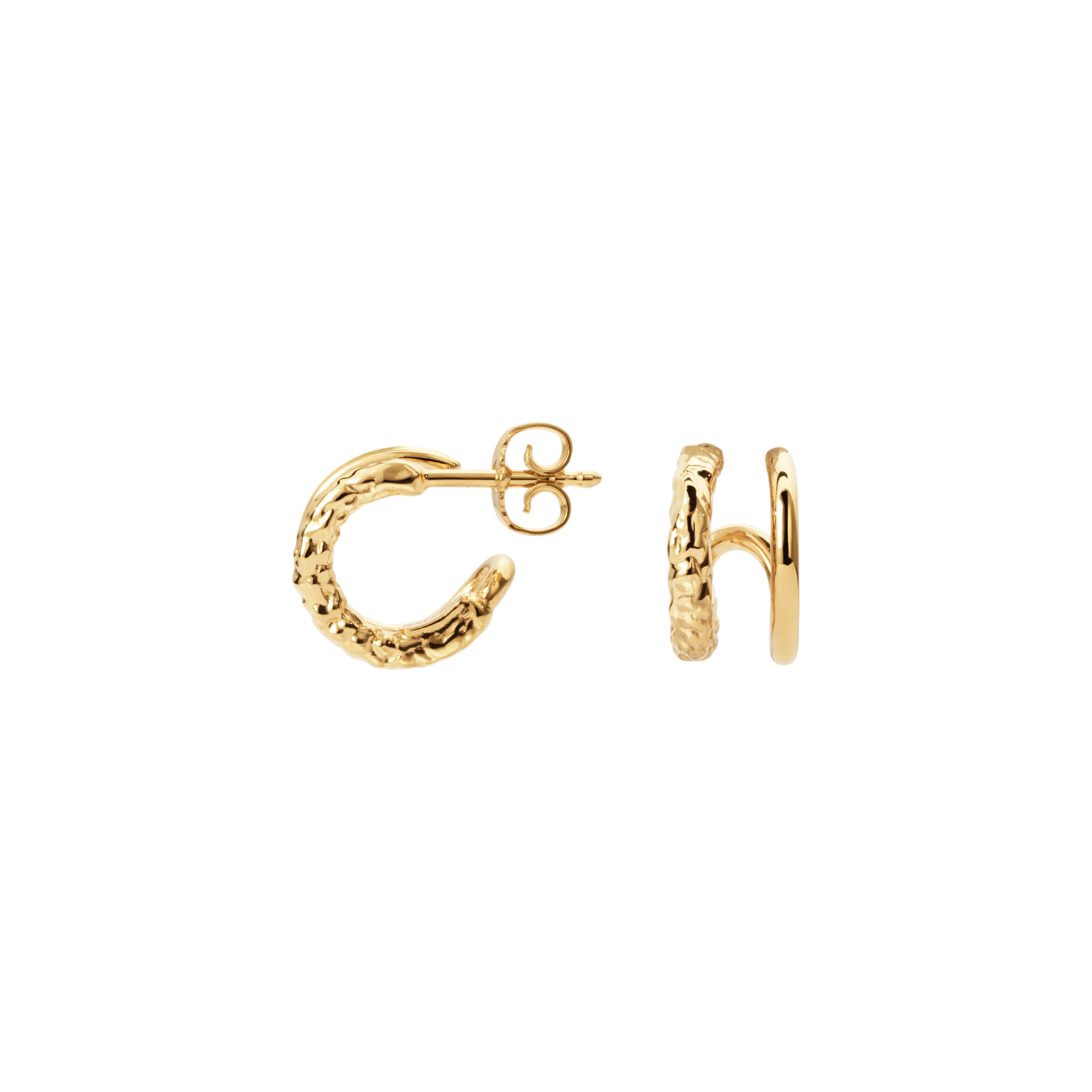 Camille Brinch Small Twin Essentia Hoops vergoldet