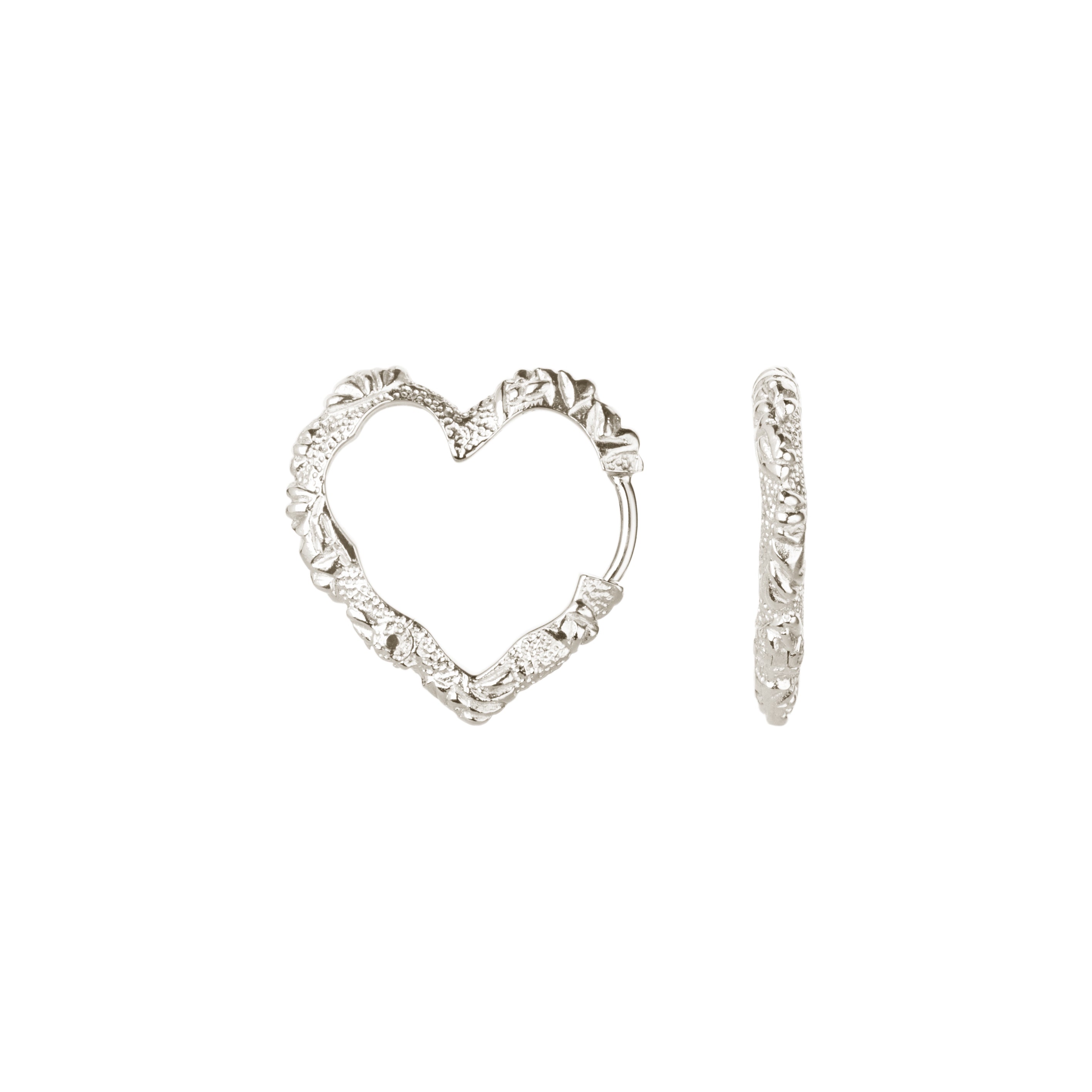 Camille Brinch Medium Heart Crush Creolen aus Silber