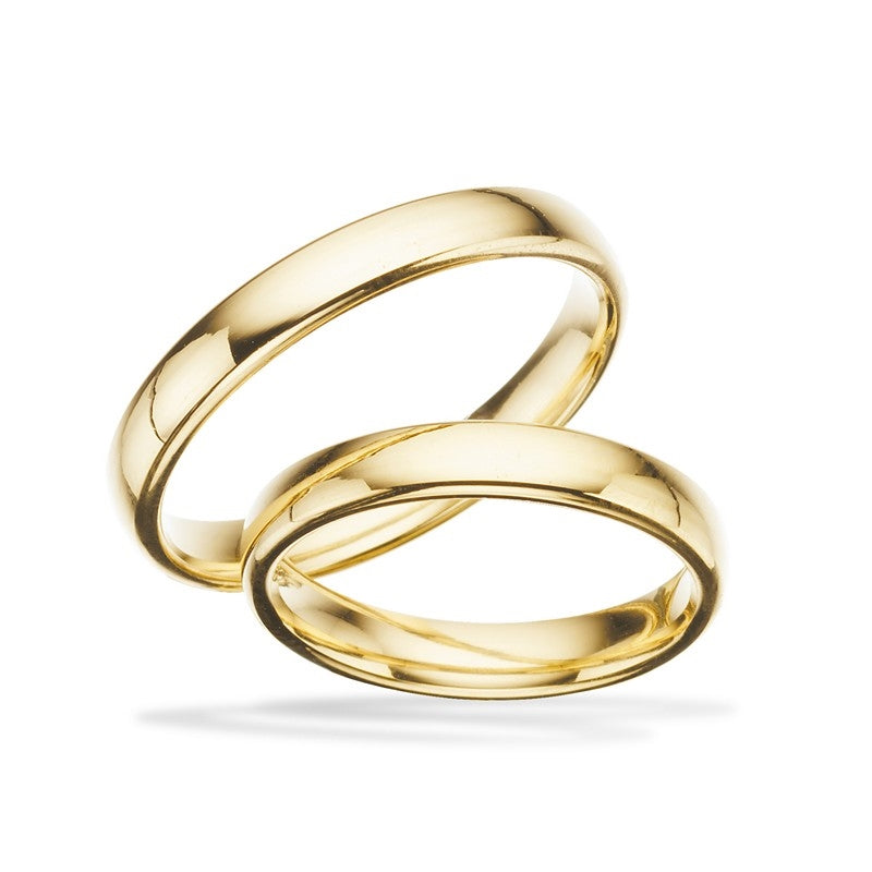 Scrouples vielsesringe i guld med blank overflade – 3,5 mm brede