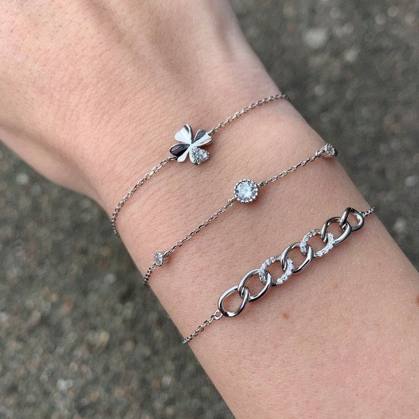Joanli Nor - JASMINNOR armbånd i sølv m. zirkonia 845 111