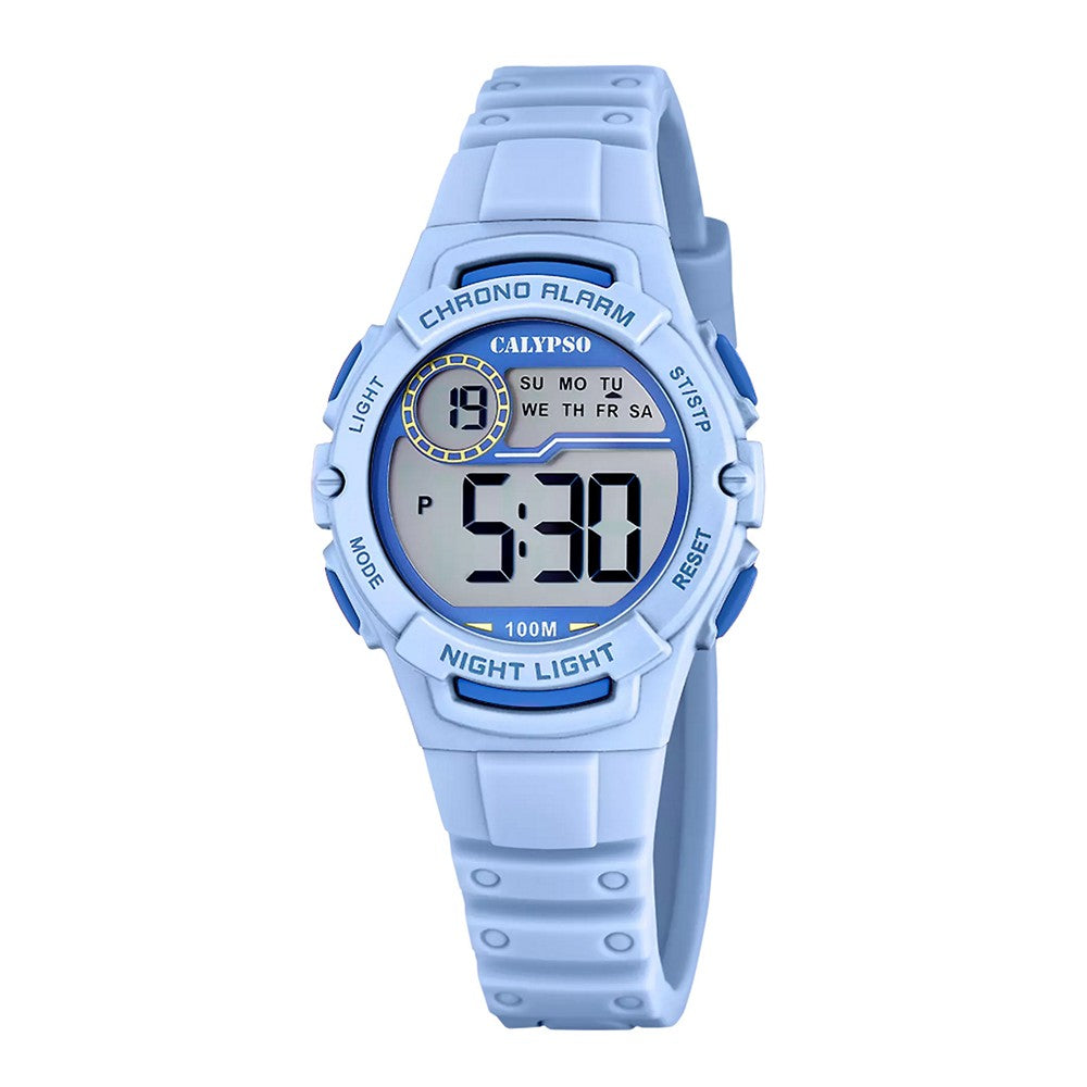 Calypso - Digitale Kinderuhr in Blau mit Silikonarmband