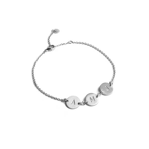 Jane Kønig Lovetag armbånd med 3 vedhæng 3-LOVE-TAG-S