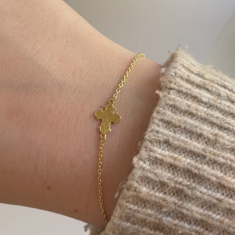 Siersbøl Dagmarkors armbånd i 9 karat guld – set fra siden