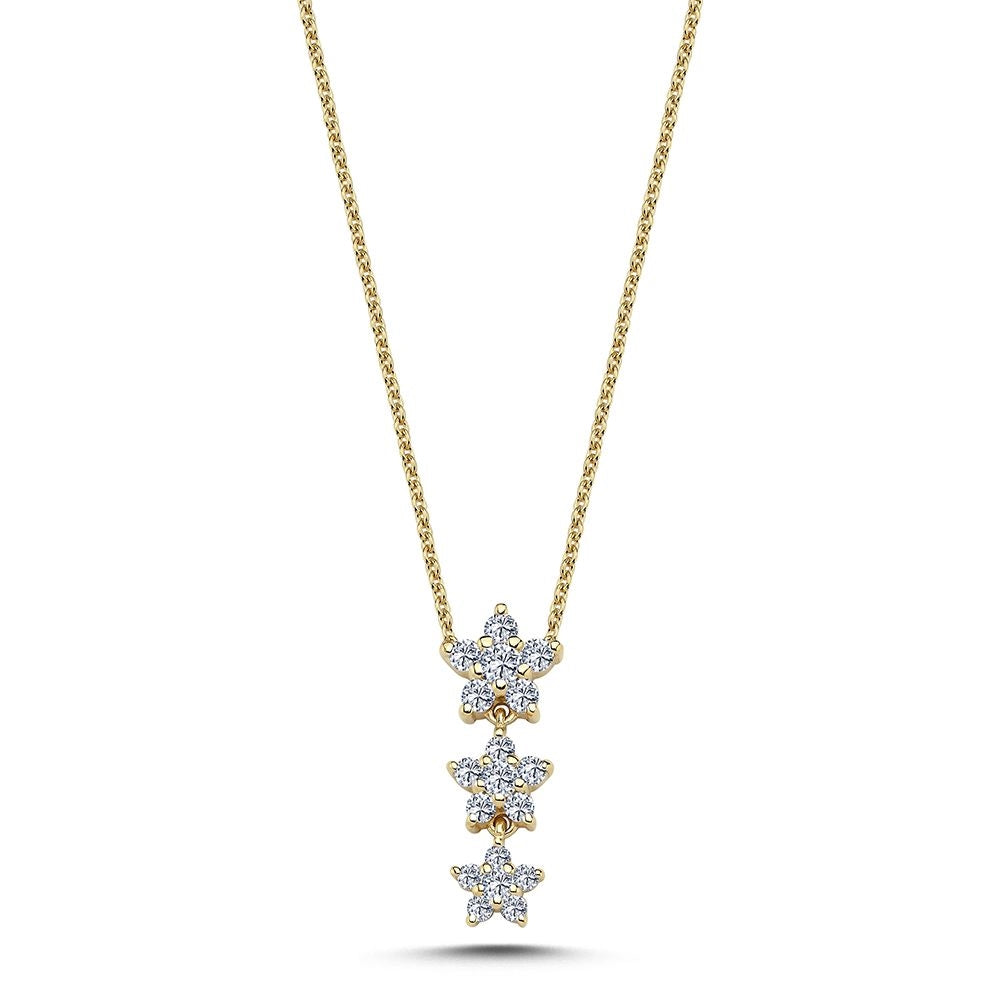 Stella diamant vedhæng i 14 kt guld V2442-048rg