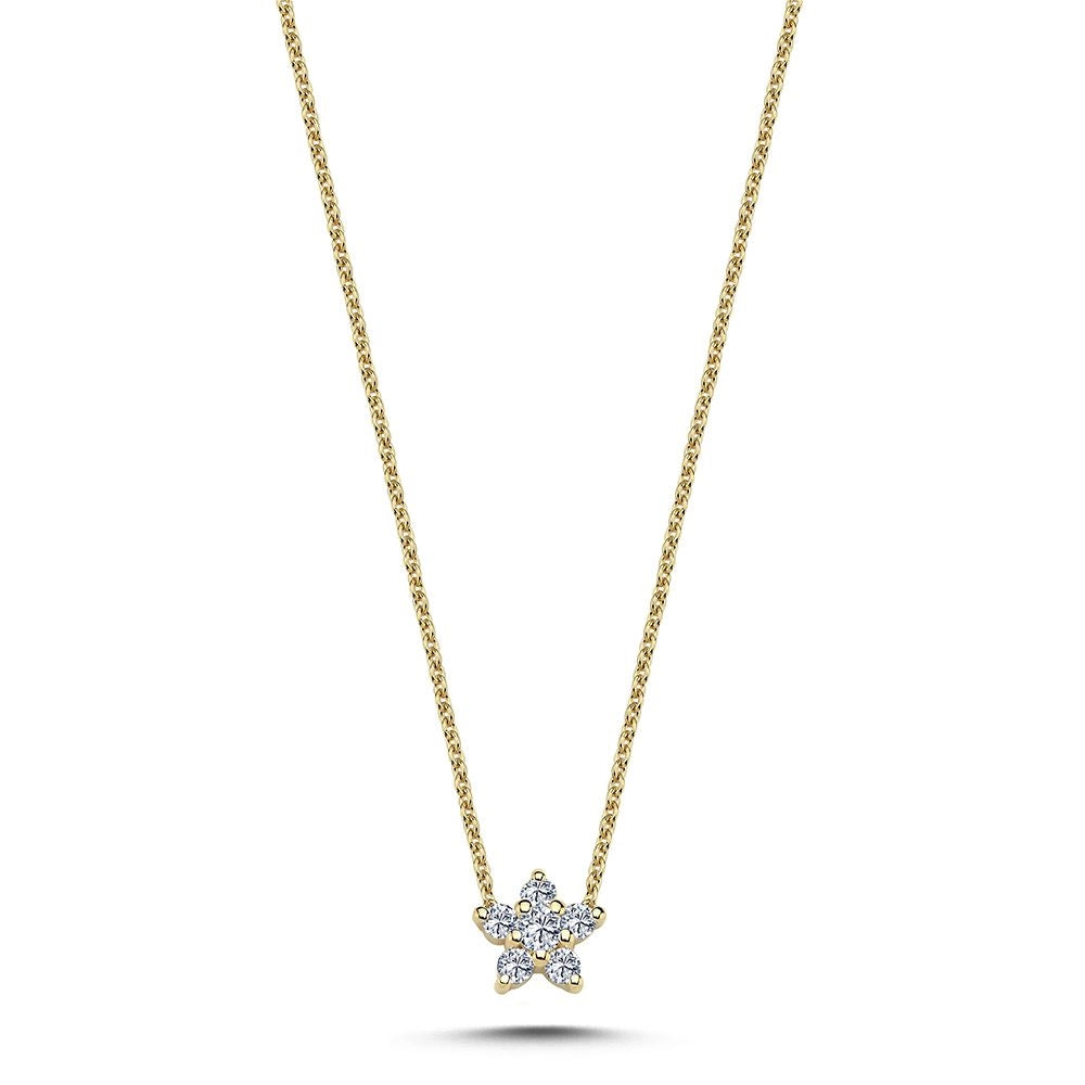 Stella diamant vedhæng i 14 kt guld V2441-021rg