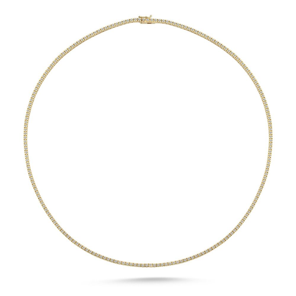 NURAN - Tennis Collier i guld med diamanter
