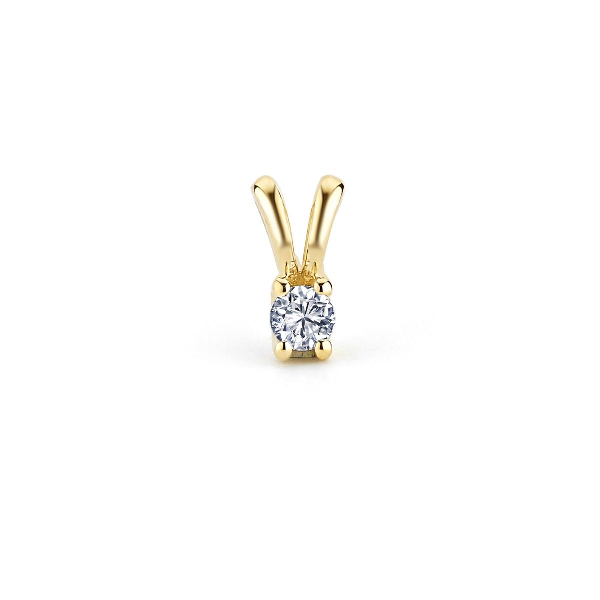 14 kt. Tria Goldanhänger mit Brillant 0,08-0,28 ct.
