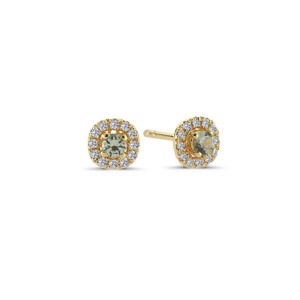 Saphir-Diamant-Ohrringe aus 14 Karat Gold von Sofia by Nuran