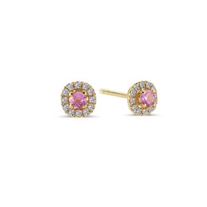 Ohrringe mit rosa Saphiren aus 14 Karat Gold von Sofia
