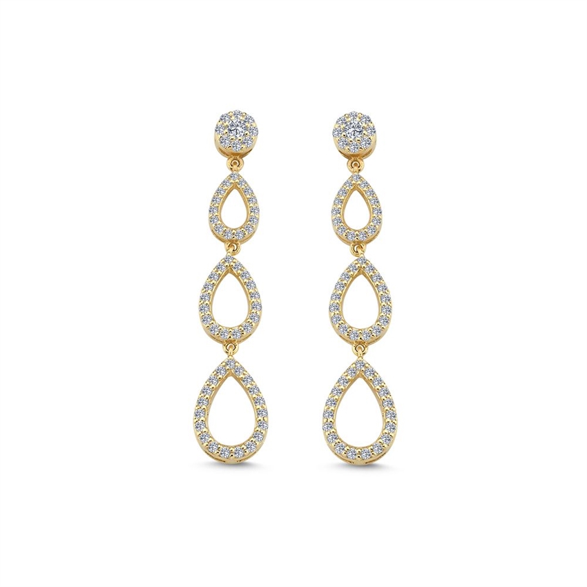 Mira Diamantohrringe in 14 kt. Gold m 0,65 ct Brillant