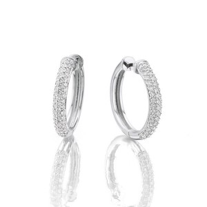 Beauté Diamant-Ohrringe aus 14kt Weißgold - Ø1885hg