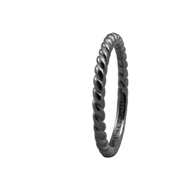 Christina Collect - ROPE Ring aus schwarzem Silber**