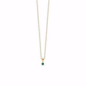Halskette aus 8kt Gold mit grünem Smaragd 8369/7/08